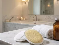 Ellipse scrub sponge