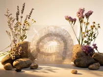 Plastic shower cap in a bag