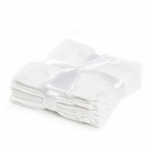 Set of 4 Sophie washcloths 30x30 cm white 100% cotton 350 GSM hotel