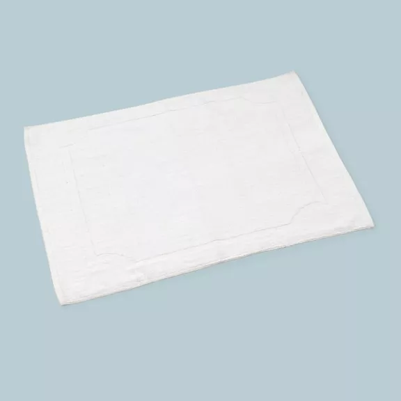 45x70 cm 100% white cotton hotel bath mat