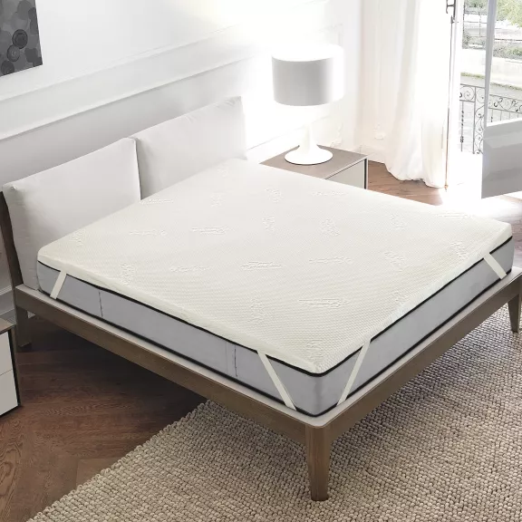 Flame 5 cm fireproof memory foam mattress topper, single size 80x190 cm, hotel
