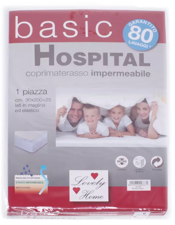 Coprimaterasso impermeabile Basic Hospital 1 piazza e mezza hotel