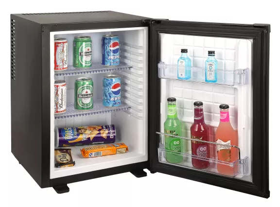 Minibar porta pannellata 40 litri, struttura nera