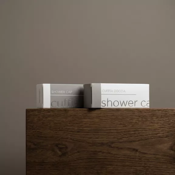 Smart line shower cap in a box